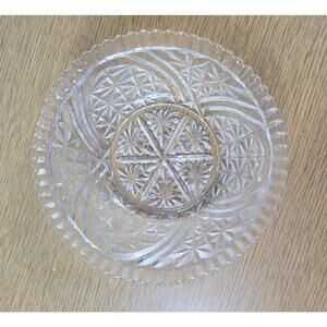 Vintage Anchor Hocking Star of David 8" Serving Bowl Glass